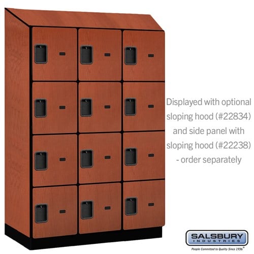 Designer Wood Locker — 4 Tier, 3 Wide
