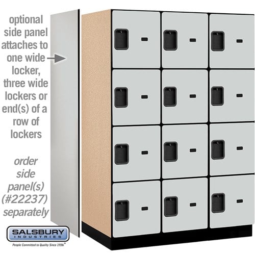 Designer Wood Locker — 4 Tier, 3 Wide