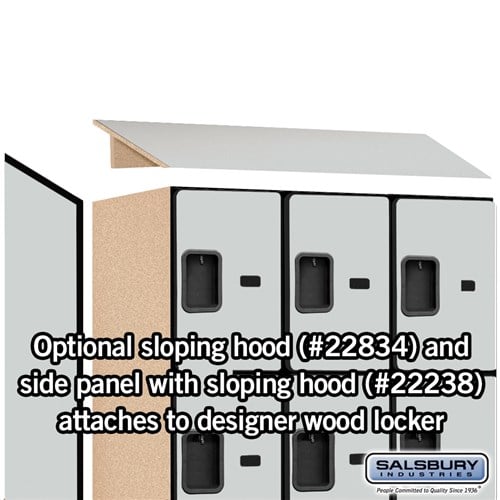 Designer Wood Locker — 4 Tier, 3 Wide