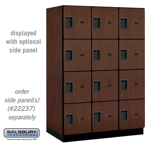 Designer Wood Locker — 4 Tier, 3 Wide