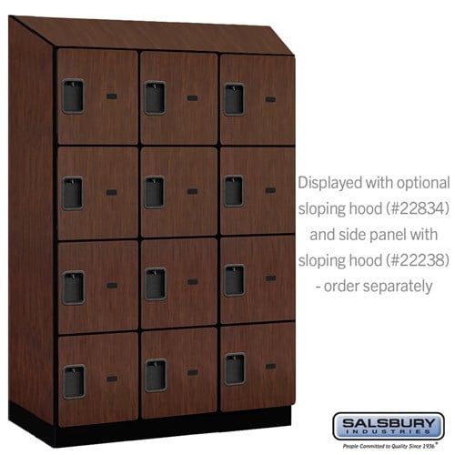 Designer Wood Locker — 4 Tier, 3 Wide