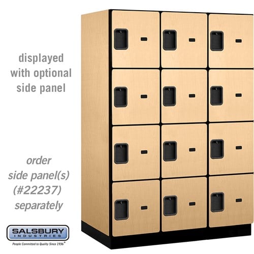 Designer Wood Locker — 4 Tier, 3 Wide