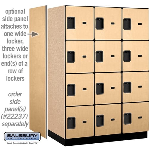 Designer Wood Locker — 4 Tier, 3 Wide