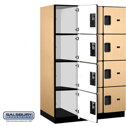 Designer Wood Locker — 4 Tier, 3 Wide
