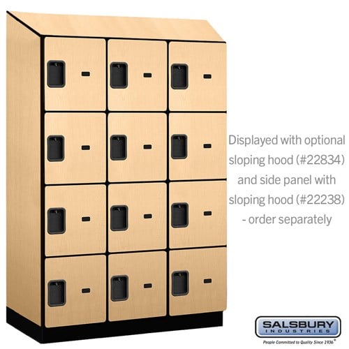 Designer Wood Locker — 4 Tier, 3 Wide