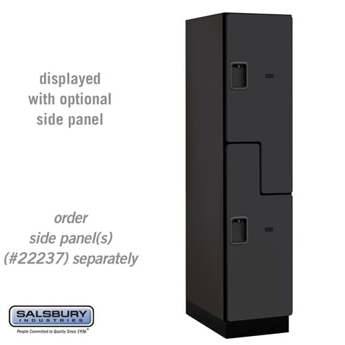 Designer Wood Locker — 2 Tier, 1 Wide — 'S' Style