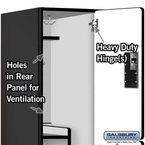 Designer Wood Locker — 2 Tier, 1 Wide — 'S' Style
