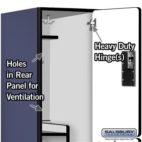 Designer Wood Locker — 2 Tier, 1 Wide — 'S' Style