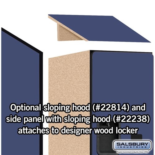 Designer Wood Locker — 2 Tier, 1 Wide — 'S' Style