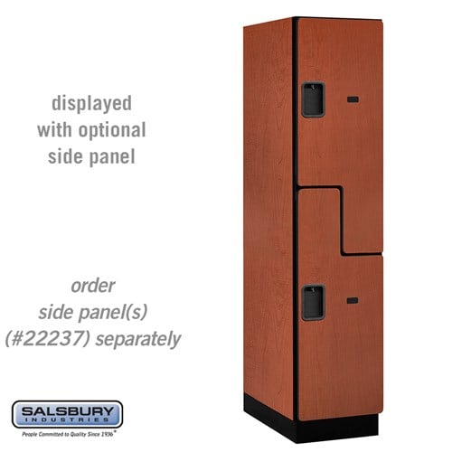 Designer Wood Locker — 2 Tier, 1 Wide — 'S' Style