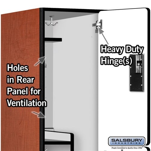 Designer Wood Locker — 2 Tier, 1 Wide — 'S' Style