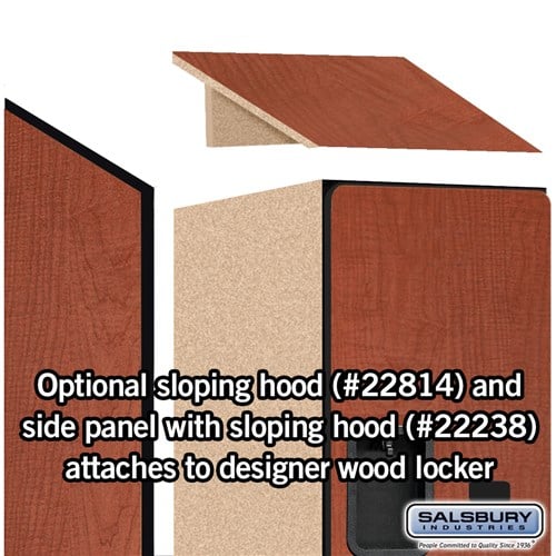 Designer Wood Locker — 2 Tier, 1 Wide — 'S' Style