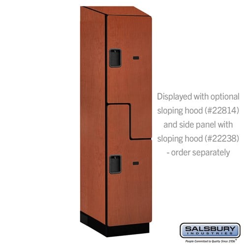 Designer Wood Locker — 2 Tier, 1 Wide — 'S' Style