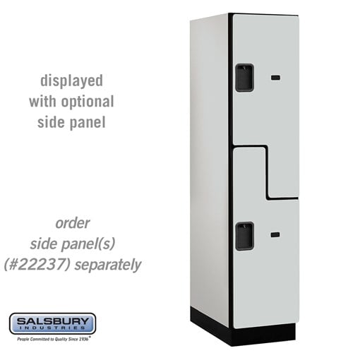 Designer Wood Locker — 2 Tier, 1 Wide — 'S' Style