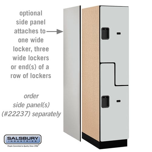 Designer Wood Locker — 2 Tier, 1 Wide — 'S' Style