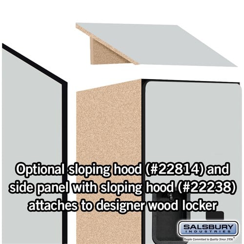 Designer Wood Locker — 2 Tier, 1 Wide — 'S' Style