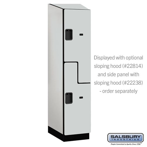Designer Wood Locker — 2 Tier, 1 Wide — 'S' Style