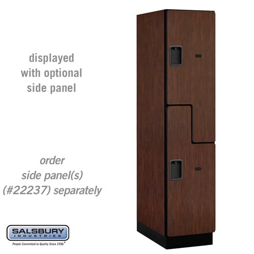 Designer Wood Locker — 2 Tier, 1 Wide — 'S' Style