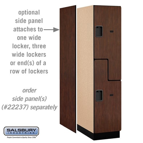 Designer Wood Locker — 2 Tier, 1 Wide — 'S' Style