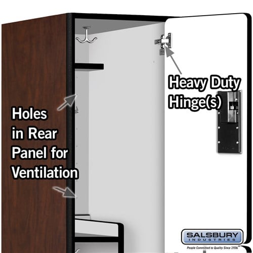 Designer Wood Locker — 2 Tier, 1 Wide — 'S' Style