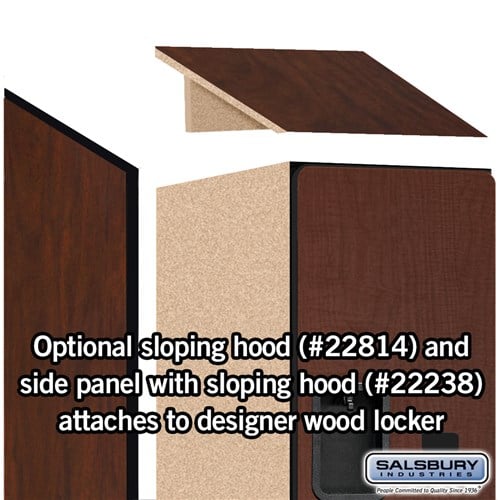 Designer Wood Locker — 2 Tier, 1 Wide — 'S' Style