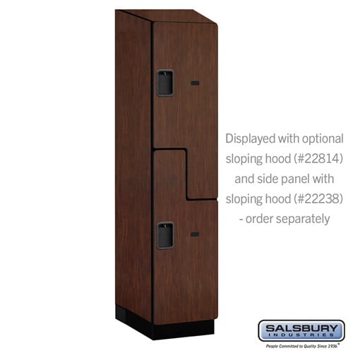 Designer Wood Locker — 2 Tier, 1 Wide — 'S' Style
