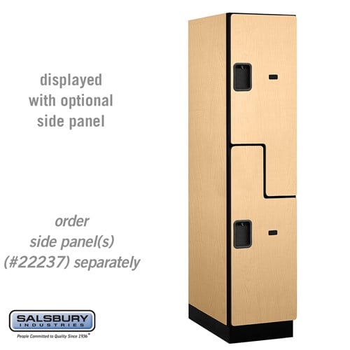 Designer Wood Locker — 2 Tier, 1 Wide — 'S' Style
