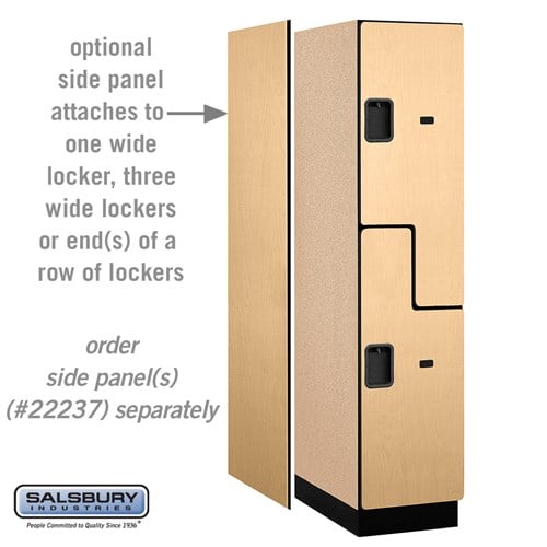 Designer Wood Locker — 2 Tier, 1 Wide — 'S' Style