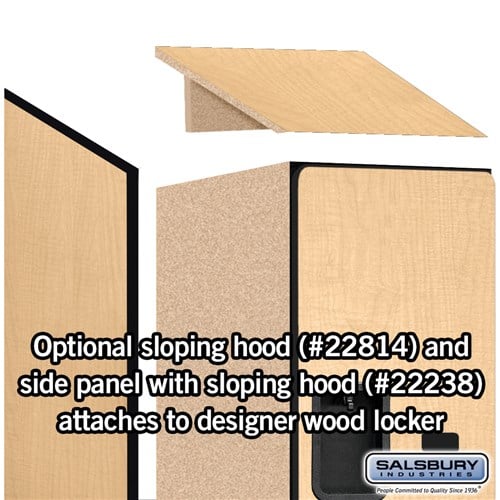 Designer Wood Locker — 2 Tier, 1 Wide — 'S' Style