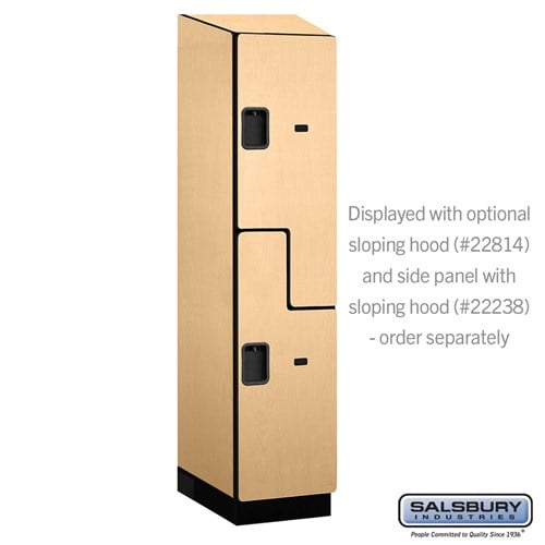 Designer Wood Locker — 2 Tier, 1 Wide — 'S' Style