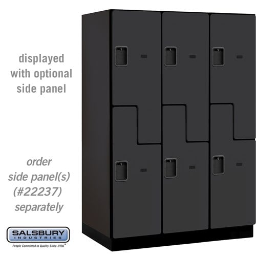 Designer Wood Locker — 2 Tier, 3 Wide — 'S' Style