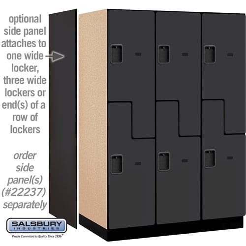 Designer Wood Locker — 2 Tier, 3 Wide — 'S' Style