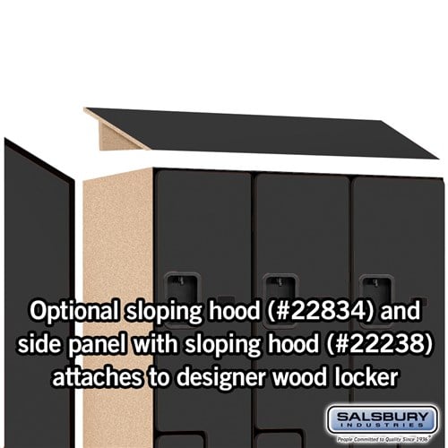 Designer Wood Locker — 2 Tier, 3 Wide — 'S' Style
