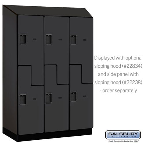 Designer Wood Locker — 2 Tier, 3 Wide — 'S' Style