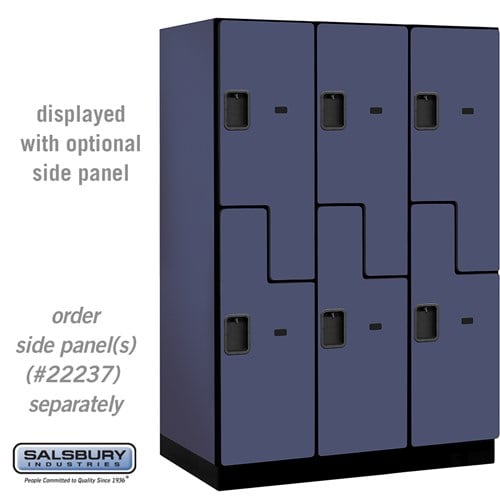 Designer Wood Locker — 2 Tier, 3 Wide — 'S' Style