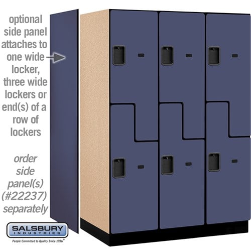 Designer Wood Locker — 2 Tier, 3 Wide — 'S' Style