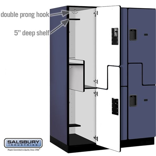 Designer Wood Locker — 2 Tier, 3 Wide — 'S' Style