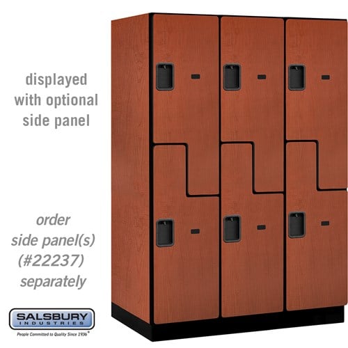 Designer Wood Locker — 2 Tier, 3 Wide — 'S' Style