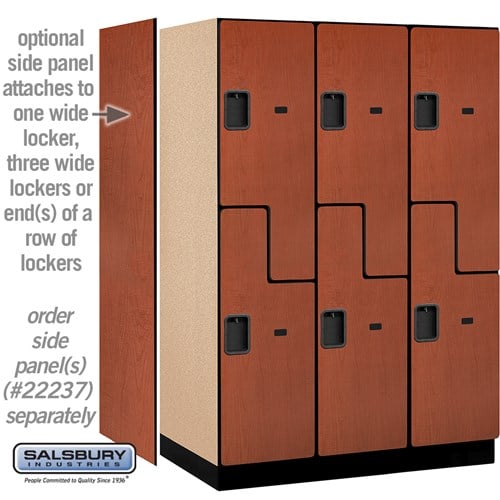 Designer Wood Locker — 2 Tier, 3 Wide — 'S' Style