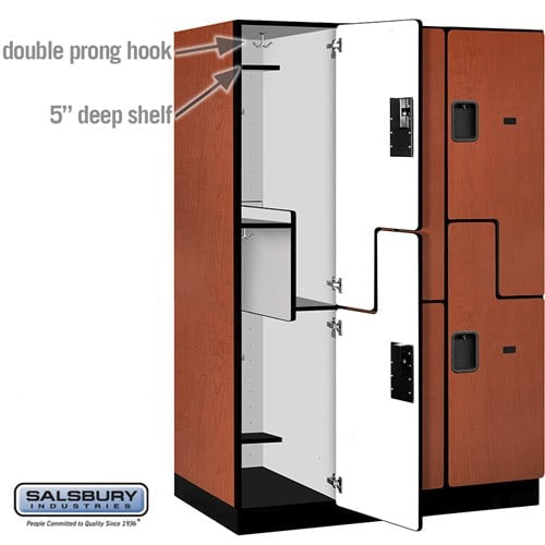 Designer Wood Locker — 2 Tier, 3 Wide — 'S' Style