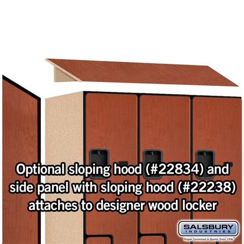 Designer Wood Locker — 2 Tier, 3 Wide — 'S' Style