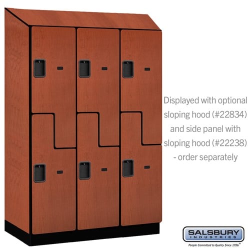 Designer Wood Locker — 2 Tier, 3 Wide — 'S' Style