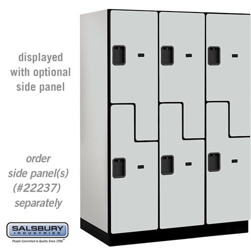 Designer Wood Locker — 2 Tier, 3 Wide — 'S' Style