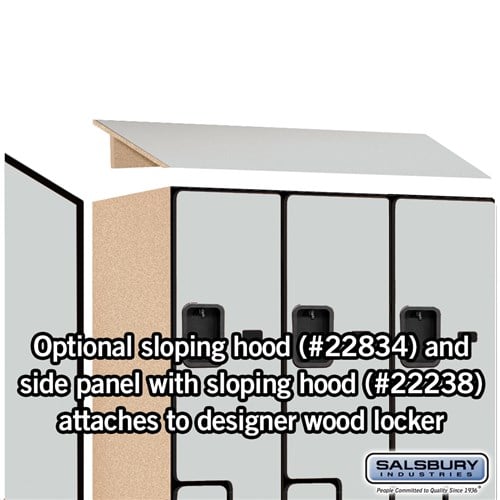 Designer Wood Locker — 2 Tier, 3 Wide — 'S' Style