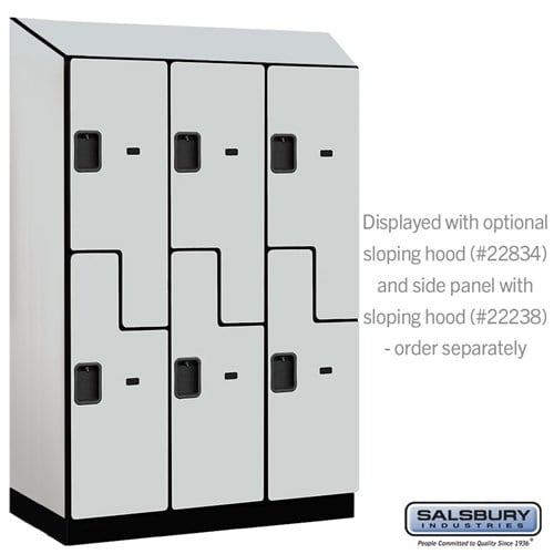 Designer Wood Locker — 2 Tier, 3 Wide — 'S' Style