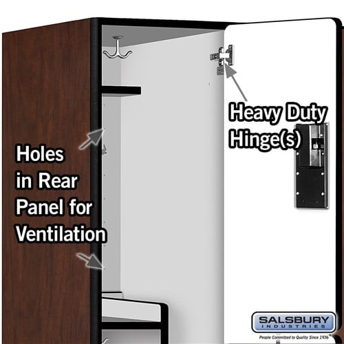 Designer Wood Locker — 2 Tier, 3 Wide — 'S' Style