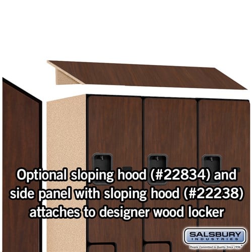 Designer Wood Locker — 2 Tier, 3 Wide — 'S' Style