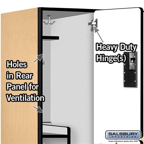 Designer Wood Locker — 2 Tier, 3 Wide — 'S' Style