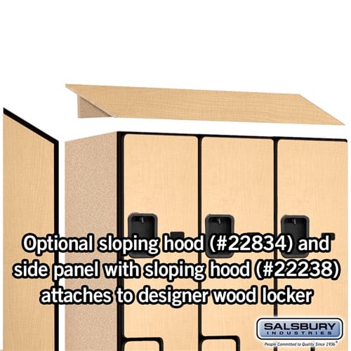 Designer Wood Locker — 2 Tier, 3 Wide — 'S' Style