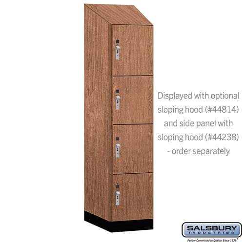Premier Wood Locker — 4 Tier, 1 Wide